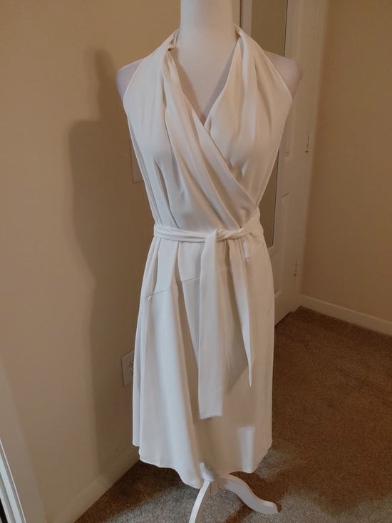 Reiss Dresses & Skirts - Reiss Piper Halter Neck Wrap Dress White US 4 EUC